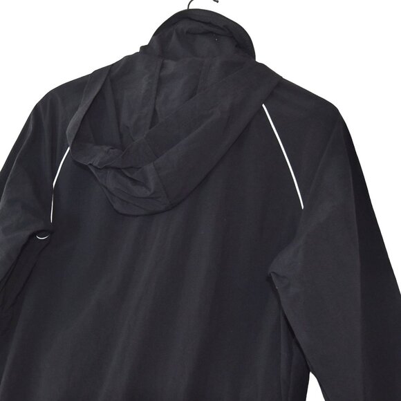 Adidas Originals Black 3-Stripes Swoosh Track Jacket Size M Retro Streetwear - Picture 4 of 11